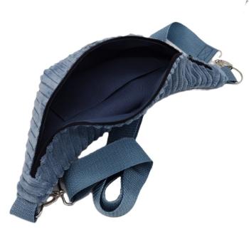 Preview: Crossbag, Crossbody, Hipbag Breitcord rauchblau